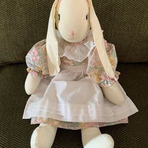 Muslin Rabbit - 20 inches, Hand-made. EUC